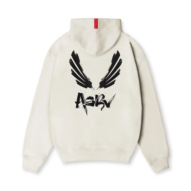 Men's Hoodies for Skinny Men0874. Tech-Terry™ Zip Pocket Hoodie  -  Stone "Brush Wings/ASRV"