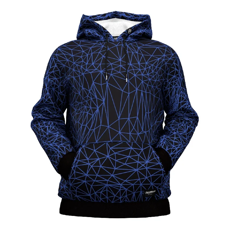 Men's Hoodies for SpringAbstract Blue Polygons Hoodie