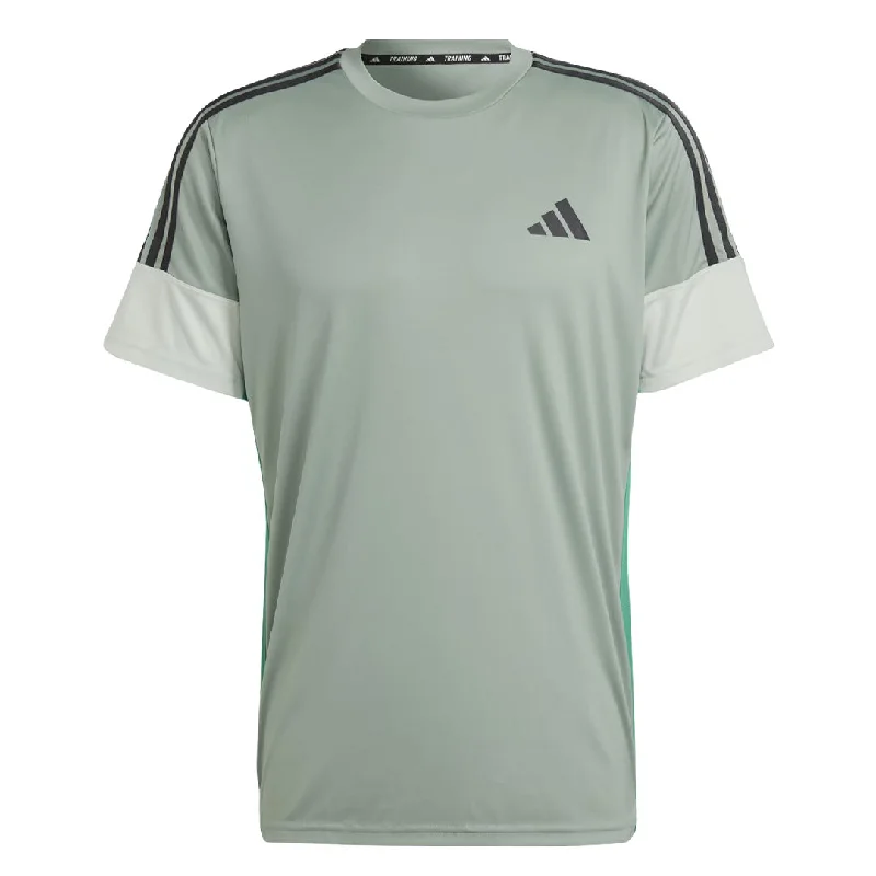 Men's Shirts with UV Protectionadidas - Men's Training Colorblock 3-Stripes T-Shirt (IN5073)