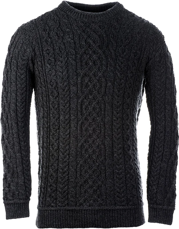 Men's Sweaters in Neutral ColorsAran - Men's Aran Sweater - Dark Grey