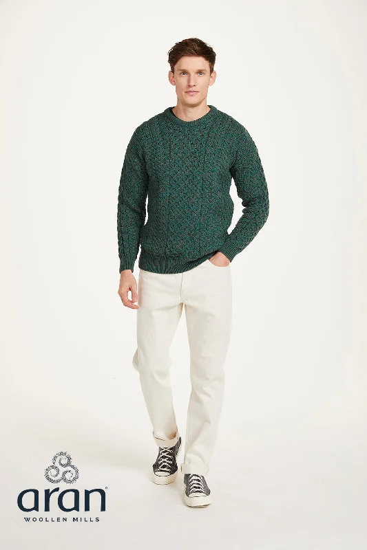 Men's Sweaters with BeadsAran - Traditional Sweater - Green