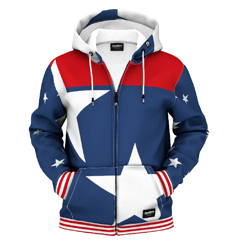 Men's Hoodies with Pass-Through PocketsBig Stars Zip Up Hoodie