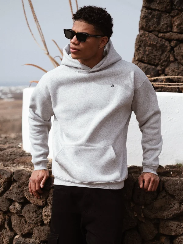 Men's Hoodies for BikingAnchor Relaxed Hoodie - Marl Grey