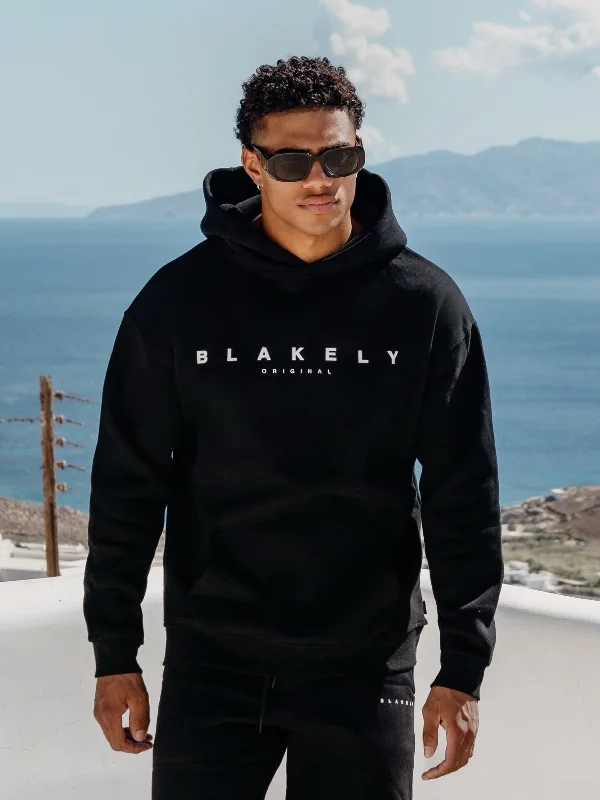 Men's Hoodies with Stretch FabricEvolved Relaxed Hoodie - Black