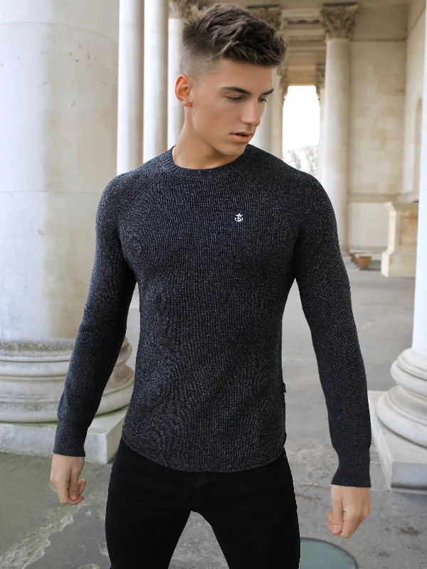 Men's Hoodies with Military InfluenceOlton Knit Jumper - Charcoal