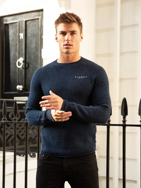 Warm Men's Thermal HoodiesYardley Knit Jumper - Navy