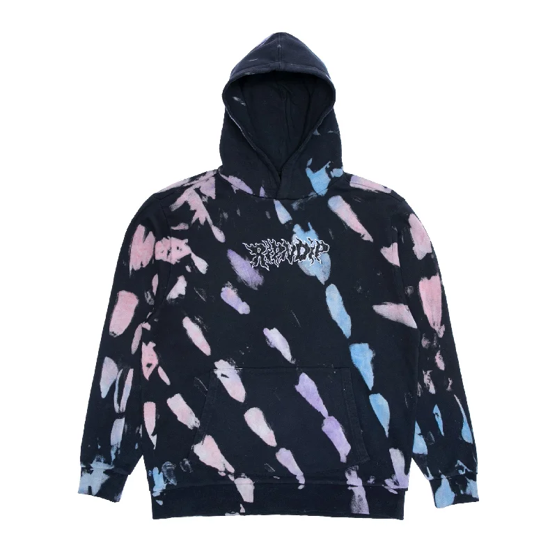 Men's Hoodies for CampingBlaze Hoodie (Black/Peach/Purple Tie Dye)