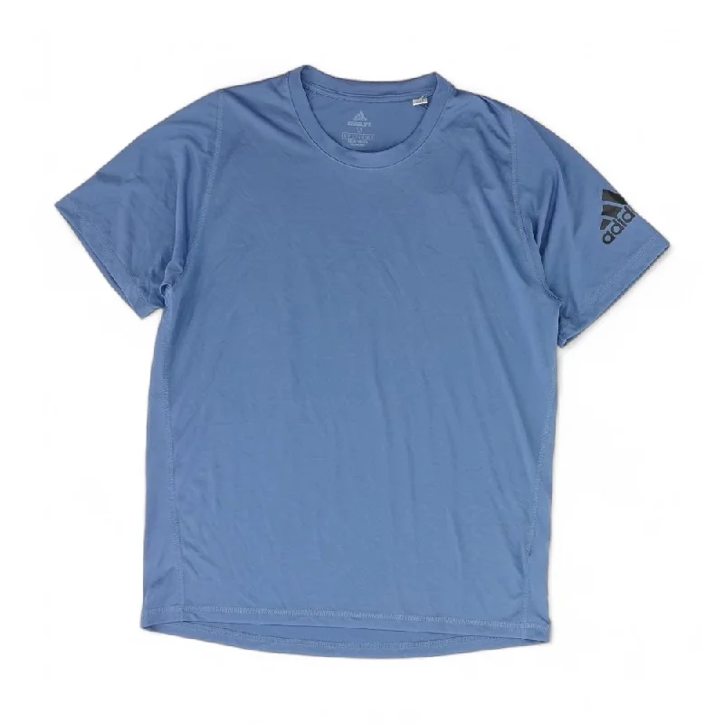 Men's Shirts with Double-Breasted DesignsBlue Solid Active T-Shirt