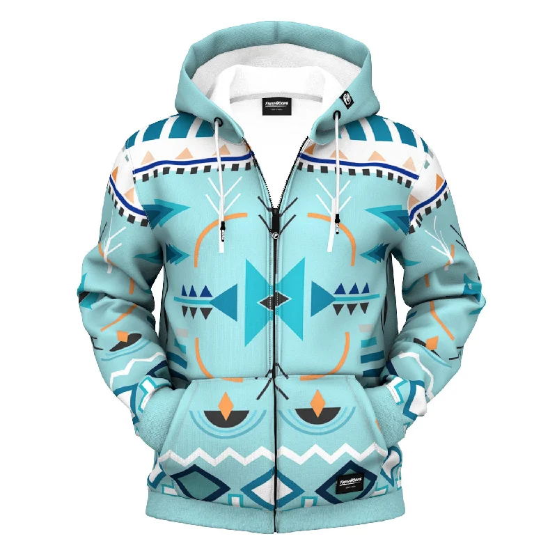 Men's Hoodies for Mild WeatherBlue Zip Up Hoodie