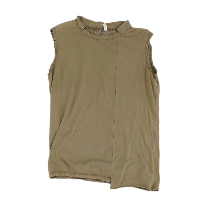 Men's Shirts with Surplice HemlinesBrown Solid Tank