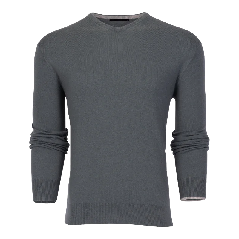 Men's Sweaters with High-Low HemlinesCheyenne V Neck Sweater