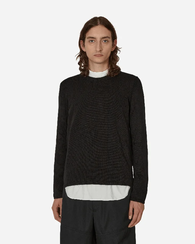 Men's Sweaters for Dressy EventsAsymmetric Pullover Black