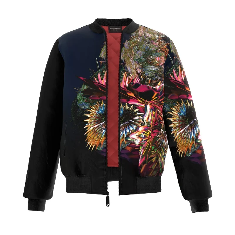 Warm Men's Down JacketsCoral Bouquet Bomber Jacket