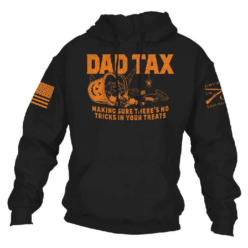 Men's Hoodies for Ice FishingDad Tax Halloween Hoodie - Black