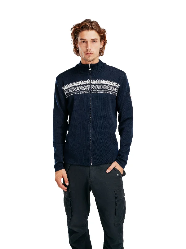 Men's Sweaters with Flat-Front DesignsDale of Norway - Dalestolen Men's Jacket - Navy