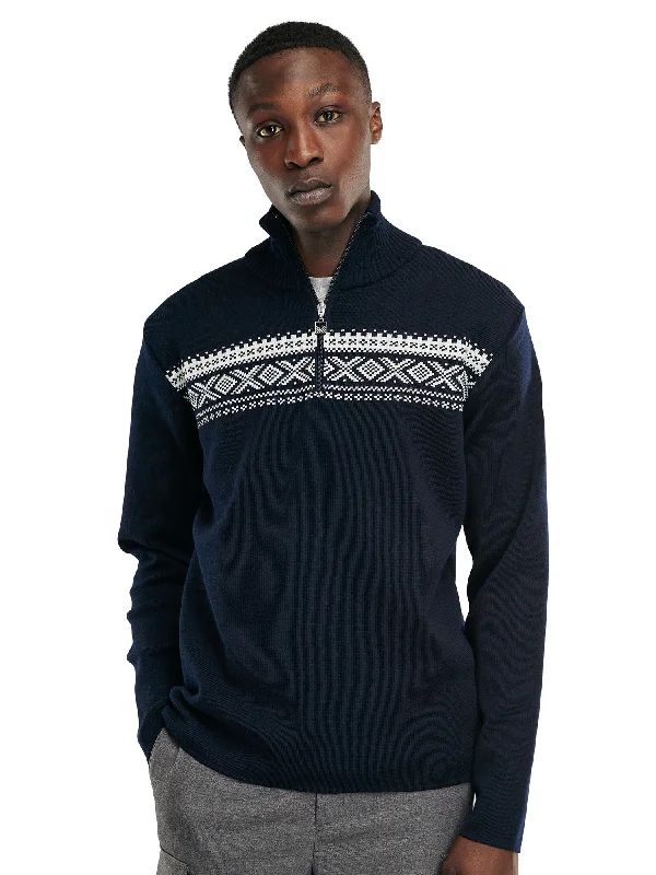 Men's Sweaters with Straight-Cut ShapesDale of Norway - Dalestolen Men's Sweater - Navy