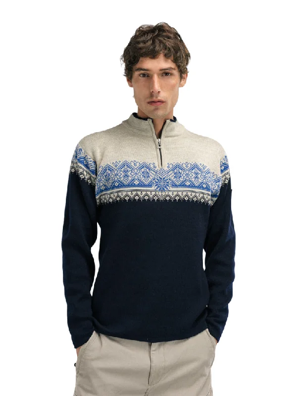 Men's Sweaters with Built-In ScarvesDale of Norway - Moritz Men's Sweater - Marine Sandstone