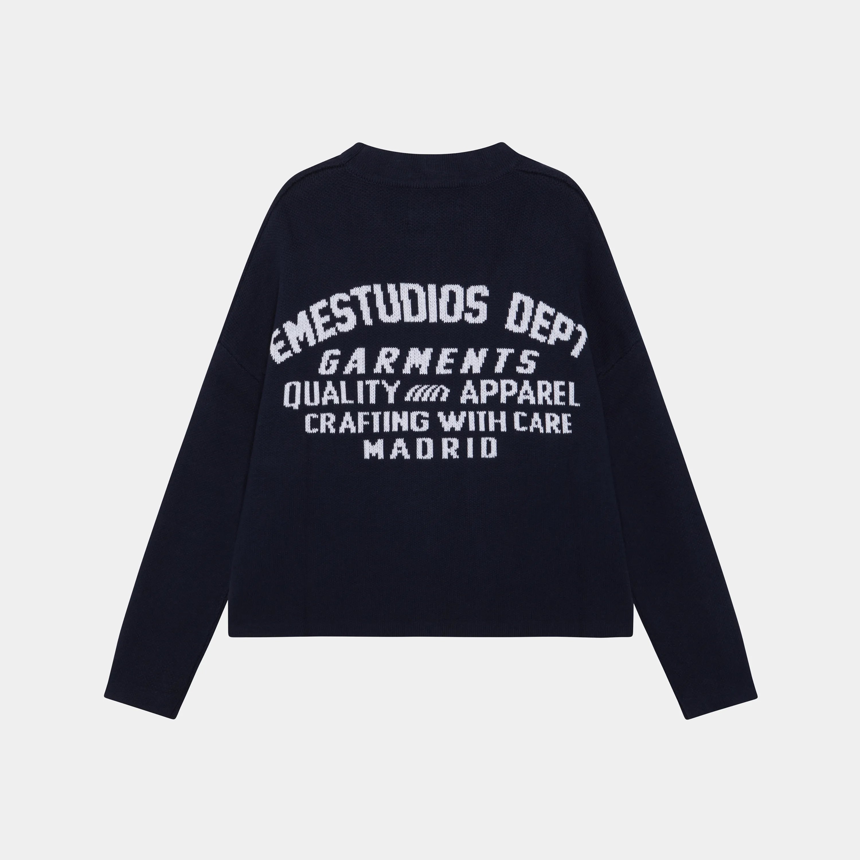 Men's Sweaters with EmbellishmentsDepartment Navy Jacquard Oversized Knit