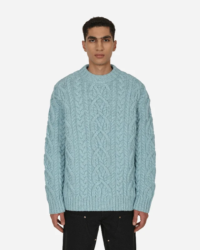 Men's Sweaters in Bright ColorsCable Knit Sweater Blue