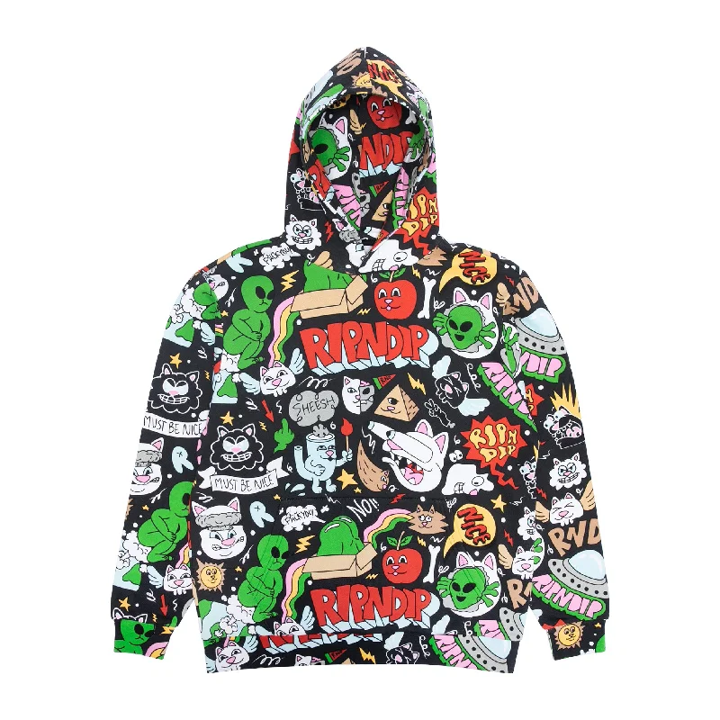 Men's Hoodies with Sublimated GraphicsGood Days Hoodie (Black)