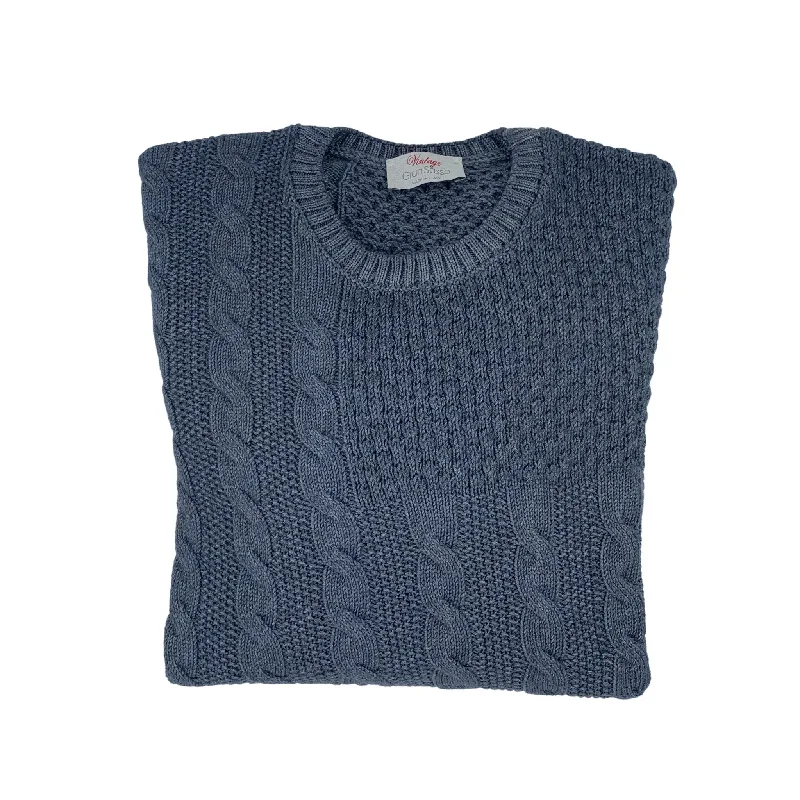 Men's Sweaters with Pleated DesignsGran Sasso Cable Sweater