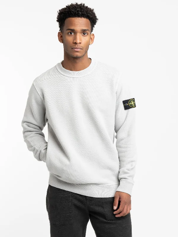 Men's Sweaters with Zippered PocketsGrey Heavy Cotton Jersey Sweatshirt