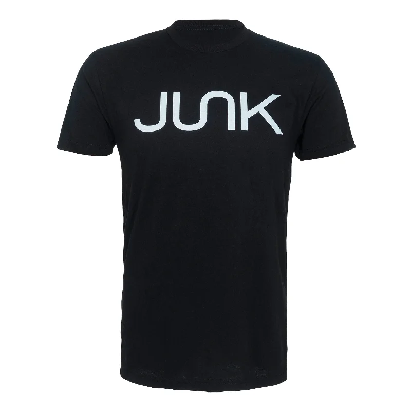 Men's Hoodies with High-Low HemlinesJUNK 60/40 Black Tee