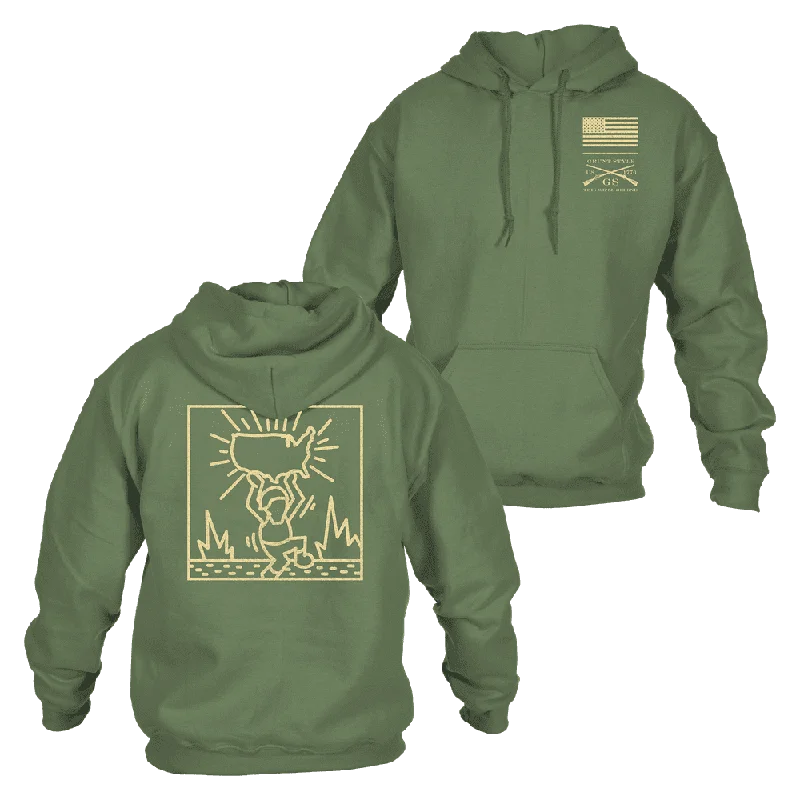 Versatile Men's All-Season HoodiesLift The Nation Hoodie - Military Green