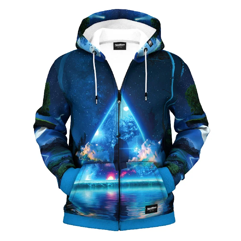 Trendy Men's Patterned HoodiesMoony Zip Up Hoodie