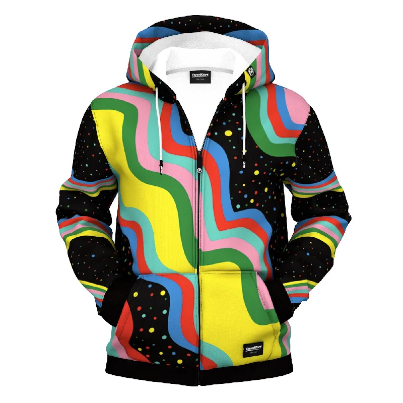 Men's Hoodies with Screen-Printed GraphicsOop Art Zip Up Hoodie