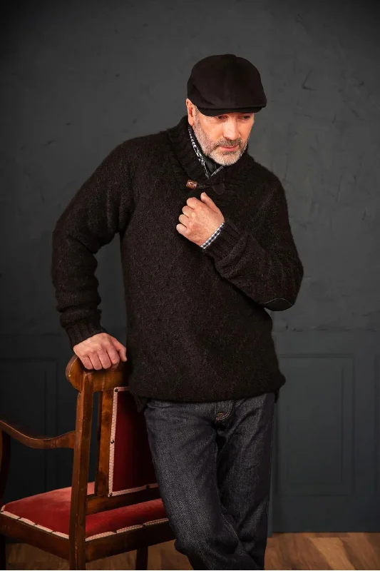 Men's Sweaters with Button CuffsOrizon - Appalaches Men's Sweater - Black