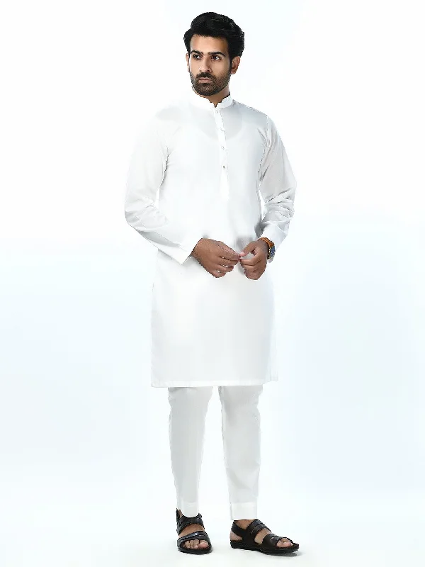 Men's Shirts with Embellished HemlinesDobby Kurta