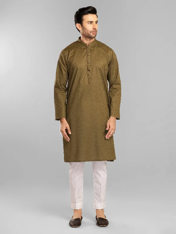 Men's Shirts with Barrel CuffsDobby Kurta