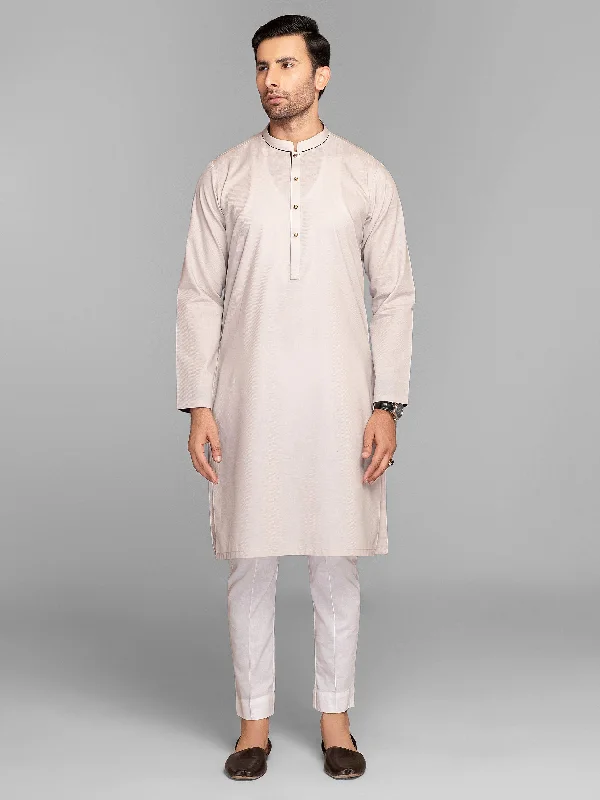 Men's Shirts with Rounded HemlinesDobby Kurta