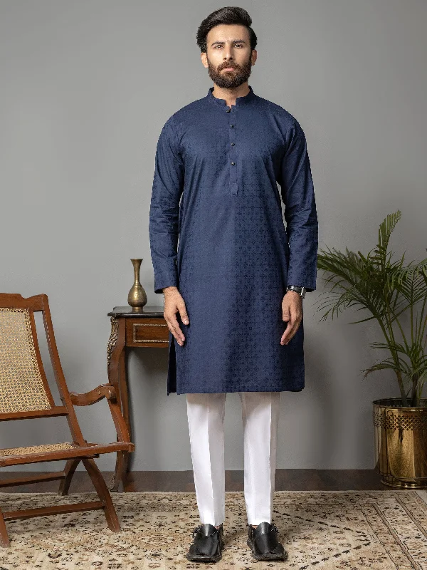 Men's Performance Shirts for SportsSelf Jacquard Kurta