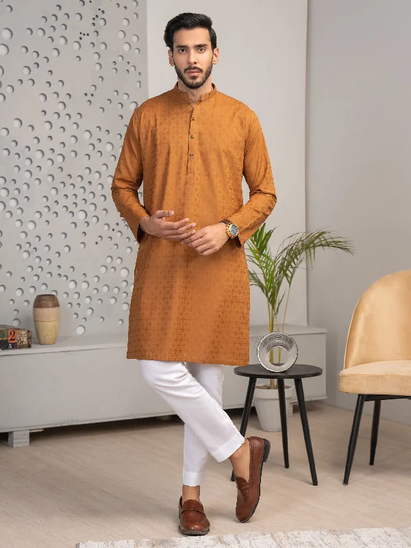 Men's Shirts with Striped PatternsJacquard Kurta