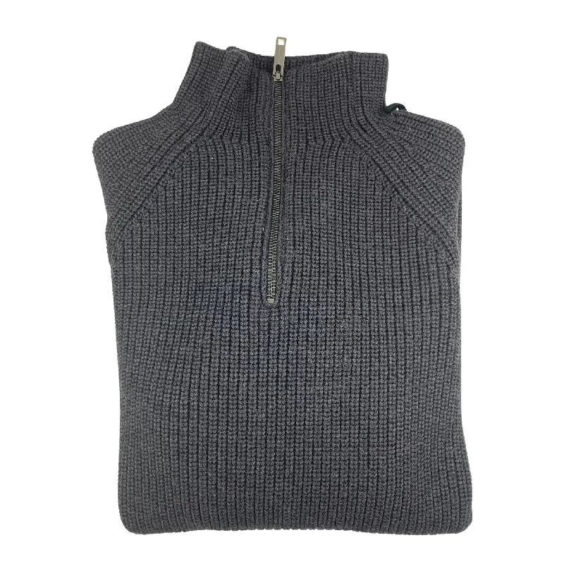 Men's Sweaters with Appliqué DetailsPhil Petter Zip Mock Neck Sweater