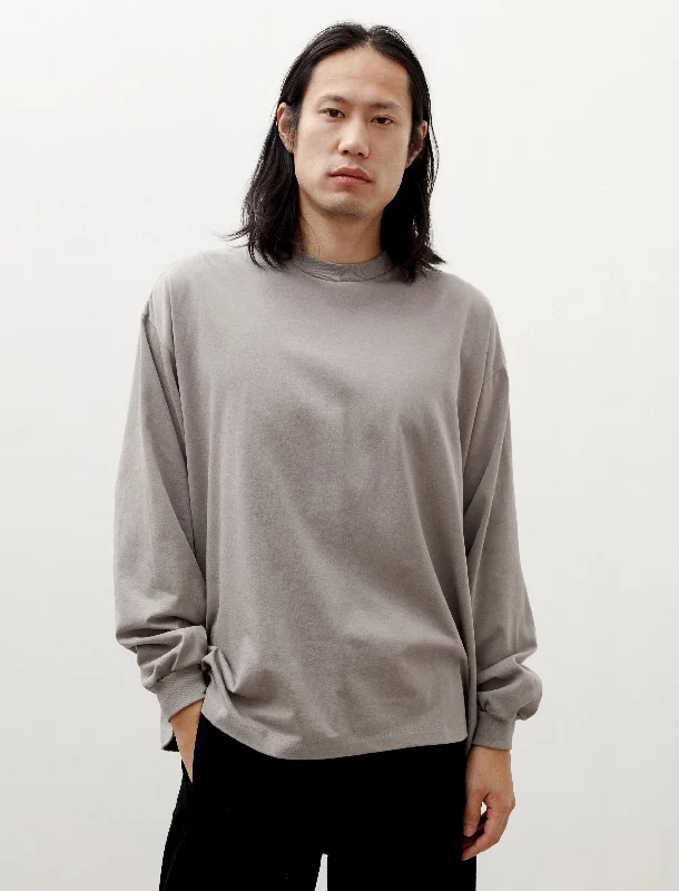 Men's Sweaters with Stand-Up CollarsOversize Longsleeve Pullover C Cotton Gray