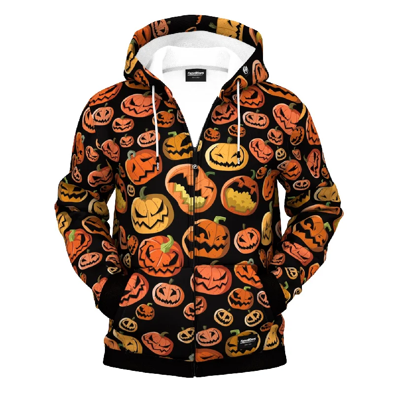 Men's Hoodies for AutumnPumpkin Zip Up Hoodie