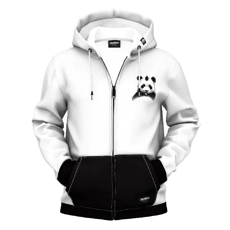 Lightweight Men's Running HoodiesPunk Panda Zip Up Hoodie