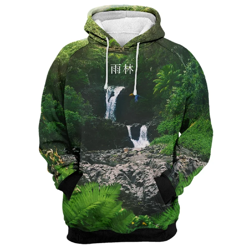 Men's Hoodies with Contrast Fabric PanelsRest Fo Hoodie