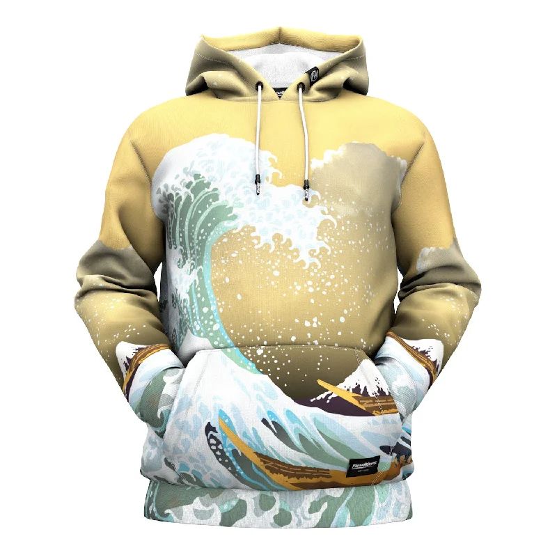 Men's Hoodies with Pass-Through PocketsThe Great Wave Hoodie