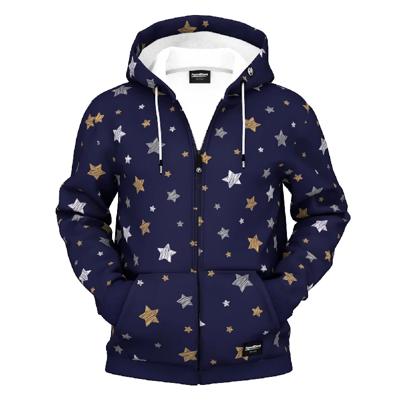 Cool Men's Graphic HoodiesTiny Star Zip Up Hoodie