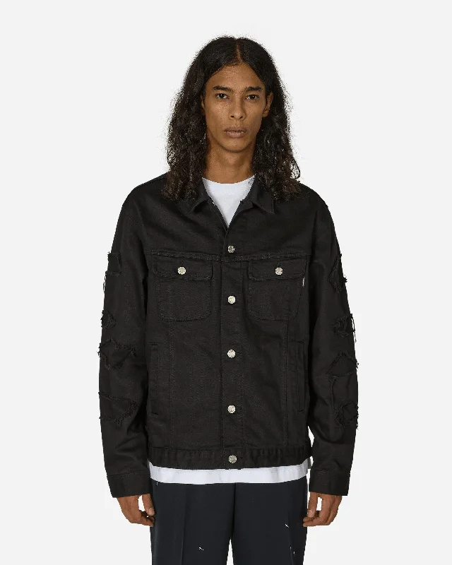 Men's Coats with Velcro ClosuresCotton Jacket Black