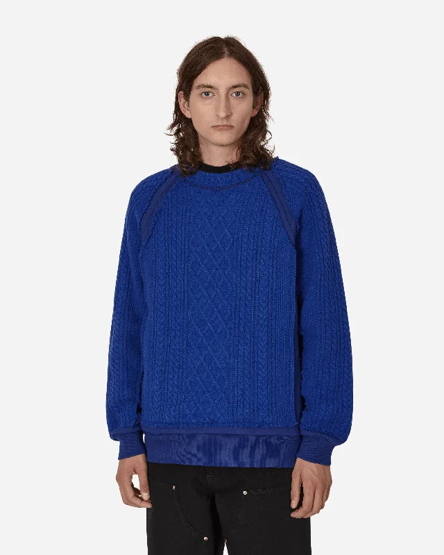 Fashionable Men's Crew-Neck SweatersRebuild Crewneck Sweater Blue