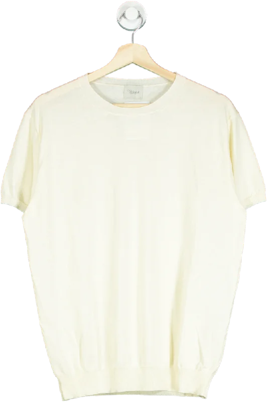 Durable Men's Work ShirtsVelasca Cream Short-Sleeve Jumper UK M