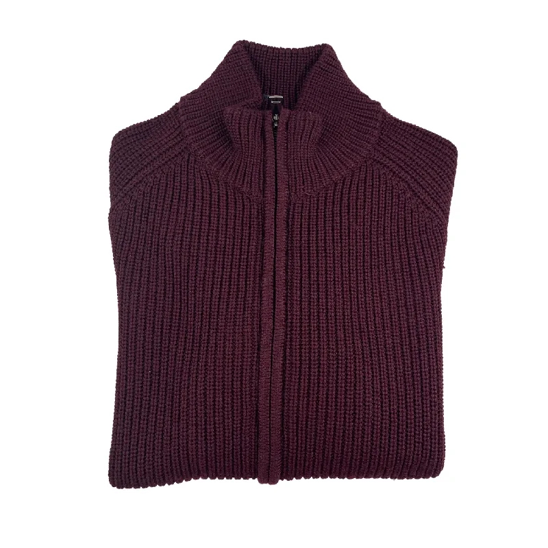 Fitted Men's Slim-Fit SweatersVNeck Zip Cardigan