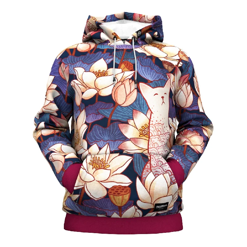 Men's Hoodies for RunningWhite Cut Lotus Hoodie