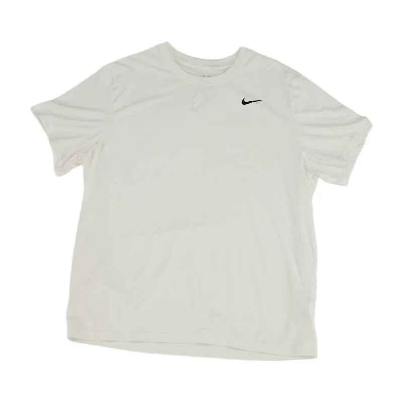 Men's Shirts with Snap ButtonsWhite Solid Active T-Shirt