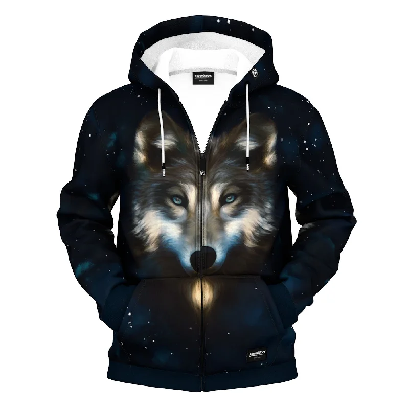 Men's Hoodies for Every OccasionWolf In Night Zip Up Hoodie